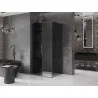 Mexen Velar sliding shower enclosure 90 x 85 cm, graphite, brushed gun gray - 871-090-085-41-66