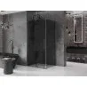 Mexen Velar sliding shower enclosure 90 x 85 cm, graphite, brushed gun gray - 871-090-085-41-66