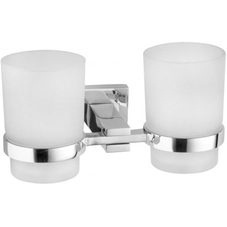 Mexen Vane dubbel tandborstmugg, krom - 7020952-00