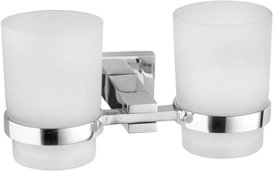 Mexen Vane dubbele tandenborstelbeker, chroom - 7020952-00