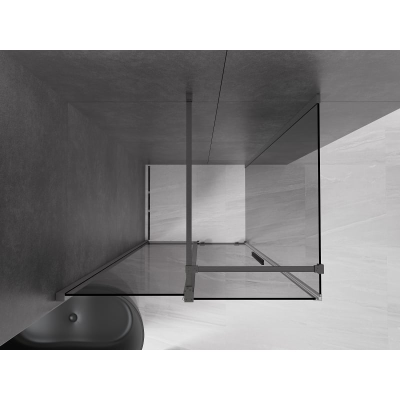 Mexen Velar lükand dušikabiin 100 x 75 cm, grafiit, harjatud püssihall - 871-100-075-41-66