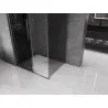 Mexen Velar sliding shower enclosure 90 x 85 cm, graphite, brushed gun gray - 871-090-085-41-66