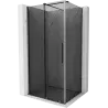 Mexen Velar sliding shower enclosure 90 x 85 cm, graphite, brushed gun gray - 871-090-085-41-66