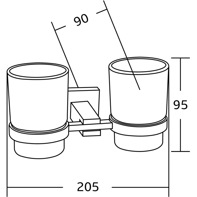 Mexen Vane kahekordne hambaharjatops, kroom - 7020952-00