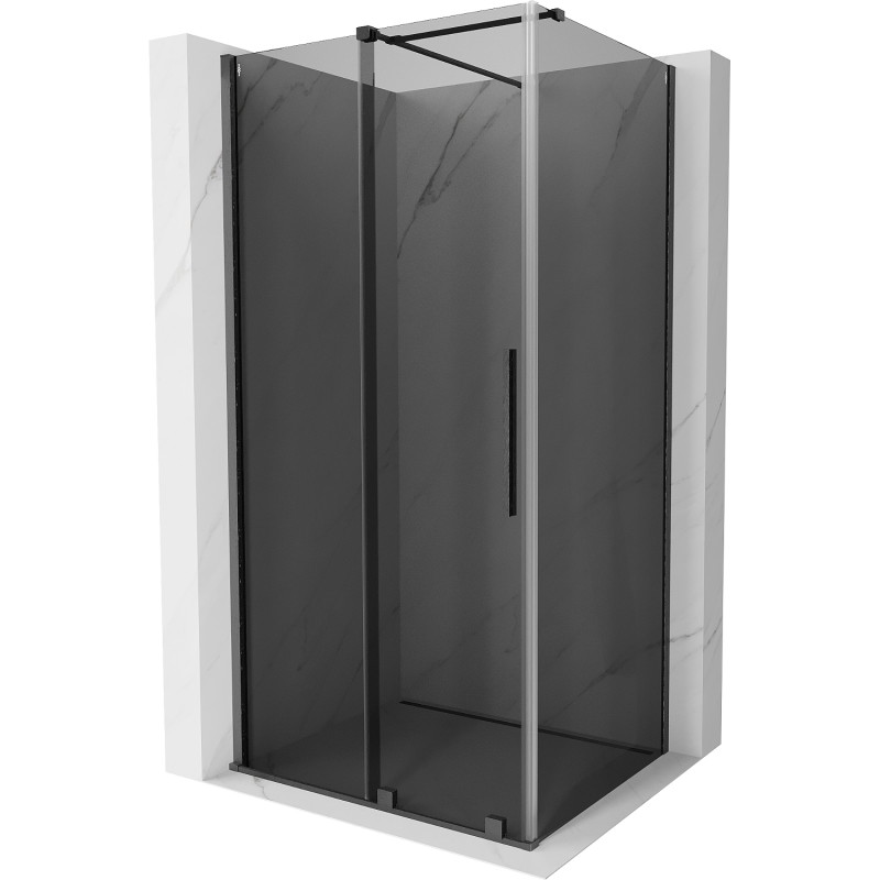 Mexen Velar klizna tuš kabina klizna 120 x 85 cm, grafit, gun gray brušeni - 871-120-085-41-66