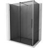 Mexen Velar sliding shower enclosure 150 x 75 cm, graphite, brushed gun gray - 871-150-075-41-66