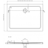 Mexen Flat brodzik prostokątny slim 120 x 100 cm, biały, syfon chrom - 40101012