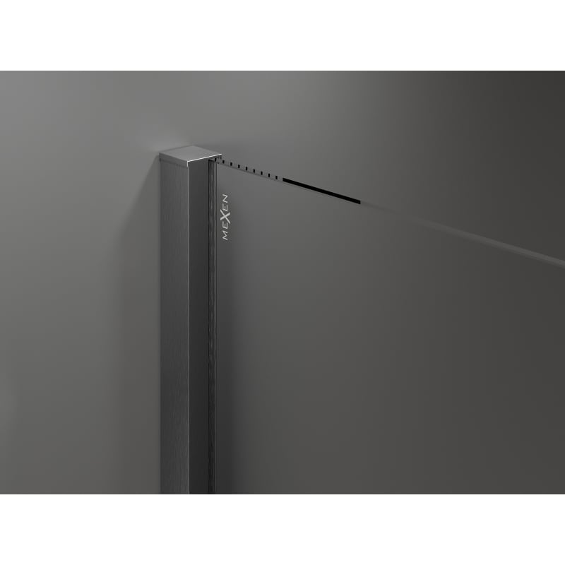Mexen Velar sliding shower enclosure 150 x 75 cm, graphite, brushed gun gray - 871-150-075-41-66