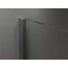 Mexen Velar sliding shower enclosure 150 x 75 cm, graphite, brushed gun gray - 871-150-075-41-66