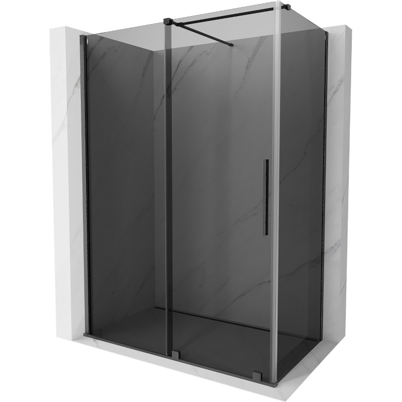 Mexen Velar klizna za tuš na klizanje 160 x 85 cm, grafit, brušeni sivi - 871-160-085-41-66