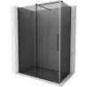Mexen Velar cabine de douche coulissante 160 x 85 cm, graphite, gris canon brossé - 871-160-085-41-66