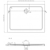 Mexen Flat brodzik prostokątny slim 110 x 100 cm, biały, syfon chrom - 40101011
