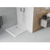 Mexen Flat plato de ducha cuadrado slim 100 x 100 cm, blanco, sifón cromado - 40101010