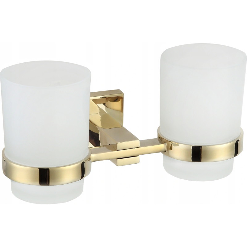 Mexen Vane dvostruka čaša za četkice za zube, zlatna - 7020952-50