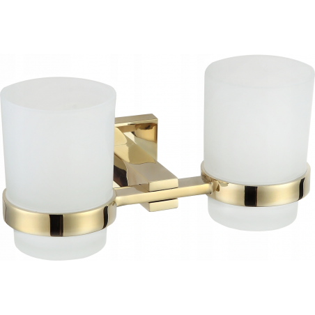Mexen Vane dubbele tandenborstelbeker, goud - 7020952-50