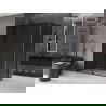 Mexen Velar schuifdouchecabine 140 x 85 cm, grafiet, zwart - 871-140-085-41-70