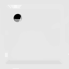 Mexen Flat quadratische Slim-Duschwanne 80 x 80 cm, weiß, Siphon Chrom - 40108080