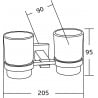 Mexen Vane doppelter Zahnputzbecher, schwarz - 7020952-70