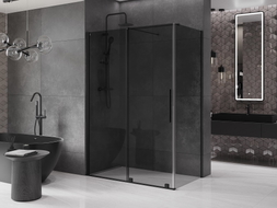 Mexen Velar lükandusega dušinurk 150 x 90 cm, grafiit, must - 871-150-090-41-70