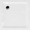 Mexen Flat Quadratische Duschwanne Slim 90 x 90 cm, weiß, Chrom-Siphon - 40109090
