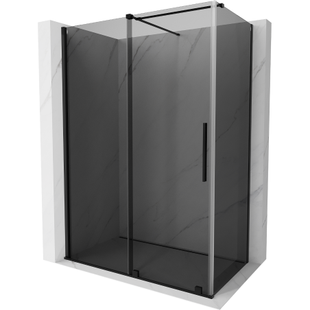 Mexen Velar Duschkabine schiebbar 160 x 90 cm, Graphit, Schwarz - 871-160-090-41-70