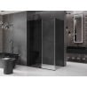 Mexen Velar Duschkabine schiebbar 160 x 90 cm, Graphit, Schwarz - 871-160-090-41-70