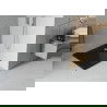 Mexen Flat brodzik kwadratowy slim 90 x 90 cm, czarny, syfon chrom - 40709090