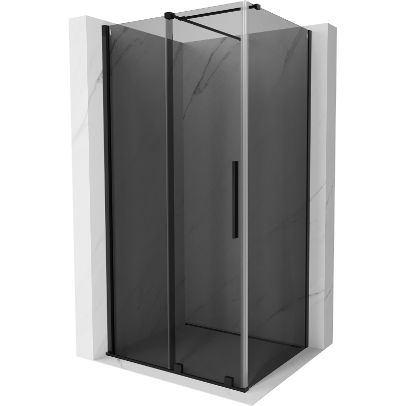 Mexen Velar sliding shower enclosure 90 x 120 cm, graphite, black - 871-090-120-41-70