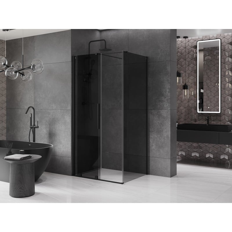 Mexen Velar cabine de duche deslizante 100 x 85 cm, grafite, preto - 871-100-085-41-70