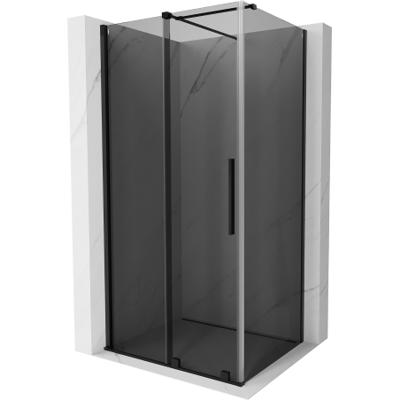 Mexen Velar sliding shower cabin 100 x 80 cm, graphite, black - 871-100-080-41-70
