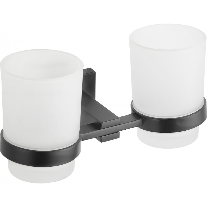 Mexen Vane vaso doble para cepillos de dientes, negro - 7020952-70