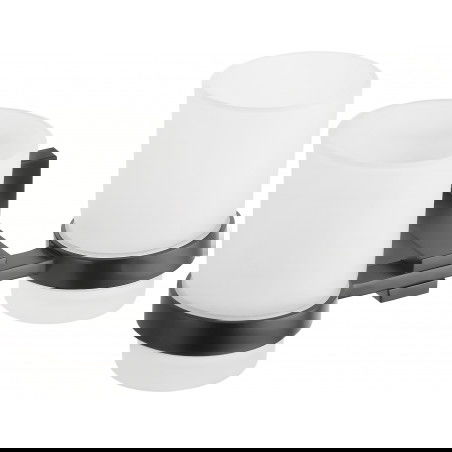 Mexen Vane doble vaso para cepillos de dientes, negro - 7020952-70