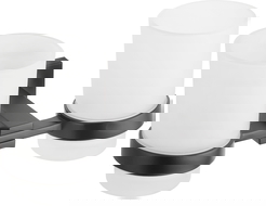 Mexen Vane dubbele tandenborstelbeker, zwart - 7020952-70