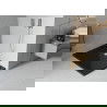 Mexen Flat rechteckige Slim-Duschwanne 100 x 80 cm, schwarz, Siphon Chrom - 40708010