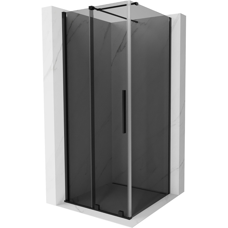 Mexen Velar nihutatav dušinurk 90 x 90 cm, grafiit, must - 871-090-090-41-70