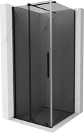 Mexen Velar skjutbar duschkabin 110 x 110 cm, grafit, svart - 871-110-110-41-70