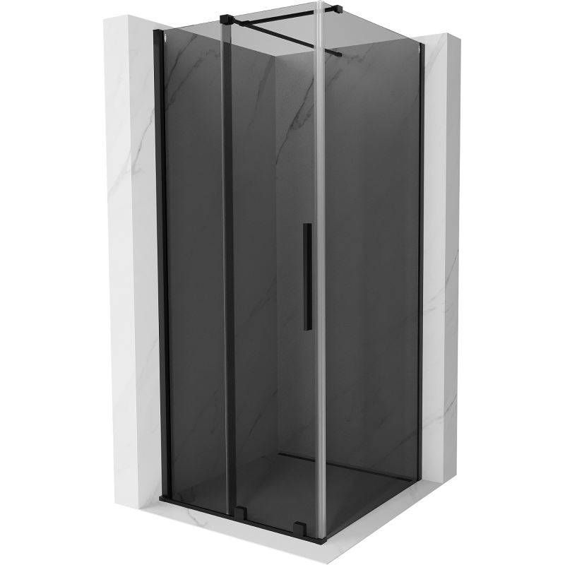 Mexen Velar cabina de ducha corredera 120 x 120 cm, grafito, negro - 871-120-120-41-70