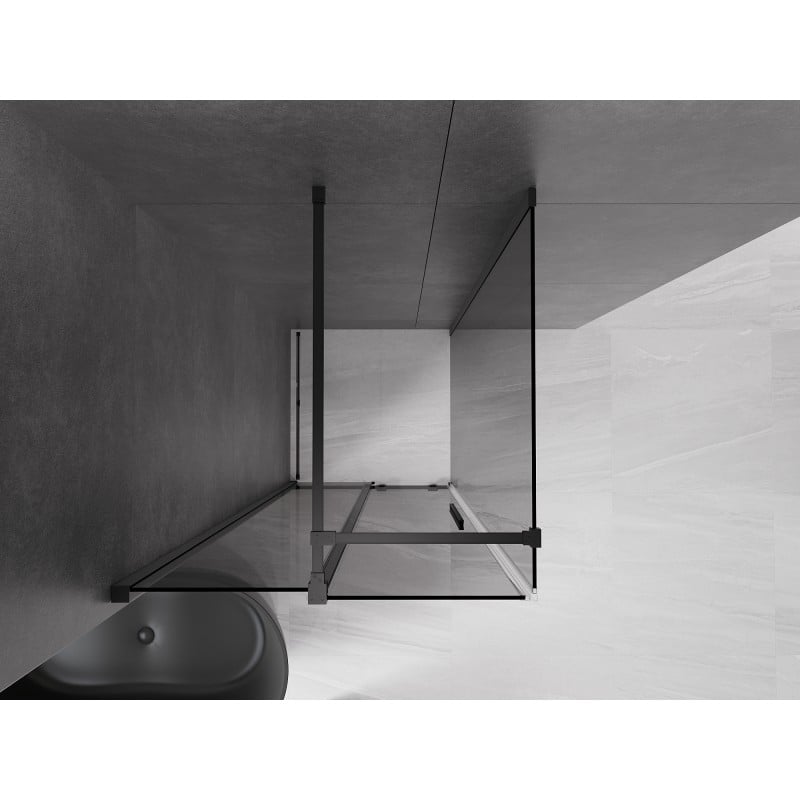 Mexen Velar kabina prysznicowa rozsuwana 90 x 90 cm, grafit, czarna - 871-090-090-41-70