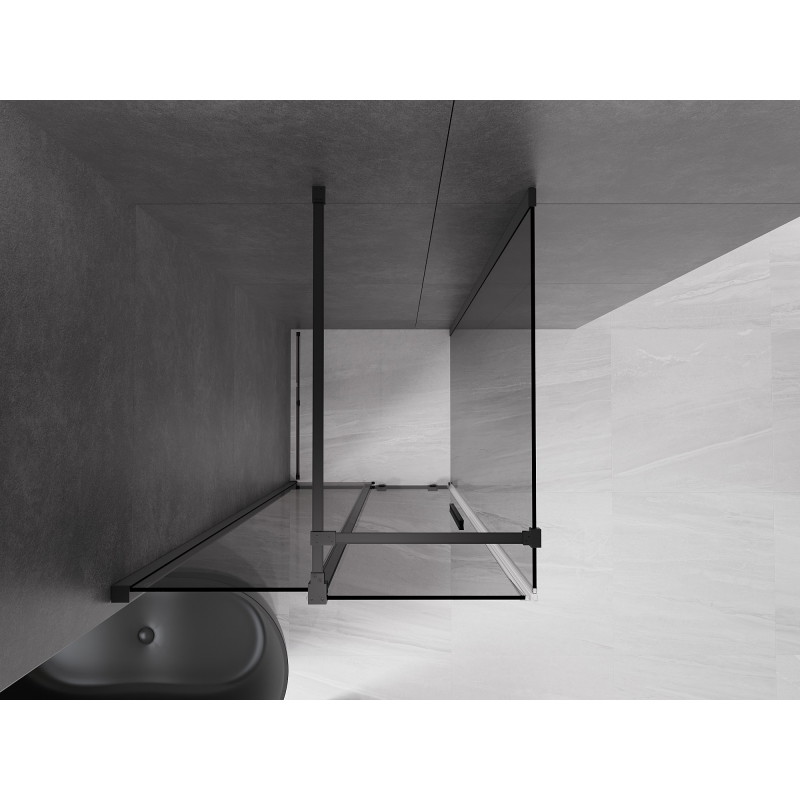 Mexen Velar nihutatav dušinurk 90 x 90 cm, grafiit, must - 871-090-090-41-70