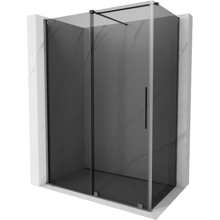 Mexen Velar cabine de duche deslizante 130 x 70 cm, grafite, metal polido - 871-130-070-41-95