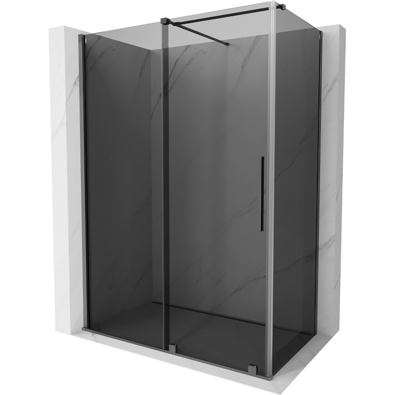 Mexen Velar schuifdouchecabine 140 x 70 cm, grafiet, gun metal - 871-140-070-41-95