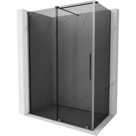 Mexen Velar schuifbare douchecabine 160 x 100 cm, grafiet, gun metal - 871-160-100-41-95