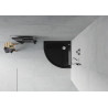 Mexen Flat receveur demi-circulaire slim 90 x 90 cm, noir, siphon chromé - 41709090