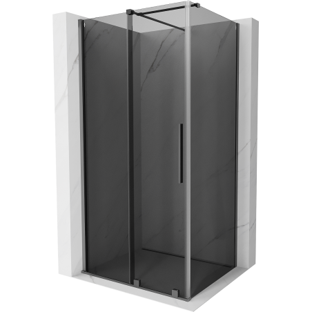 Mexen Velar cabina doccia scorrevole 130 x 80 cm, grafite, gun metal - 871-130-080-41-95