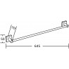 Mexen Rufo perchero para toallas, dorado - 7050924-50