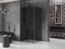 Mexen Velar sliding shower enclosure 100 x 90 cm, graphite, gun metal - 871-100-090-41-95