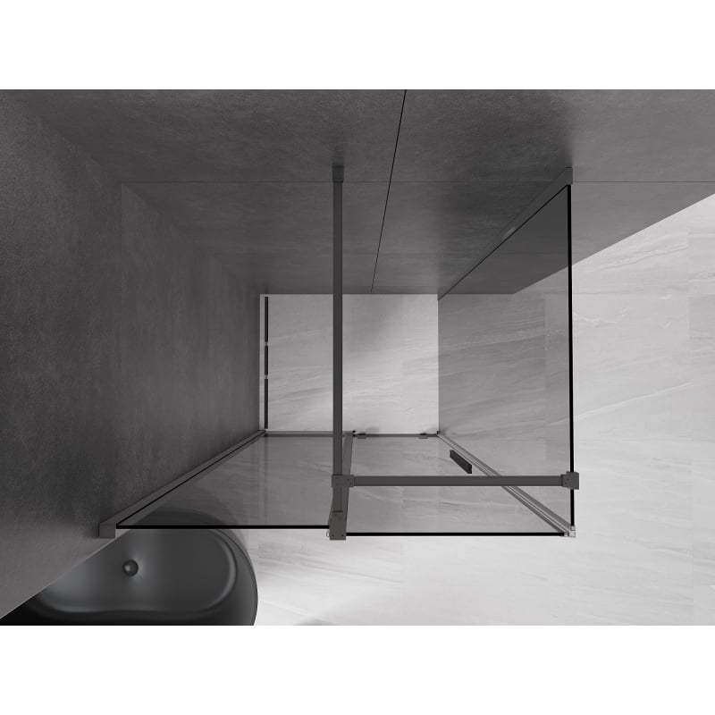 Mexen Velar liuguksi avanev dušikabiin 90 x 75 cm, grafiit, gunmetal - 871-090-075-41-95