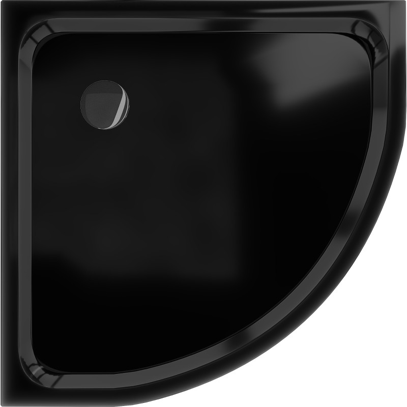 Mexen Flat poolringikujuline dušialus slim 70 x 70 cm, must, sifoon must - 41707070B
