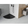 Mexen Flat poolringikujuline dušialus slim 70 x 70 cm, must, sifoon must - 41707070B