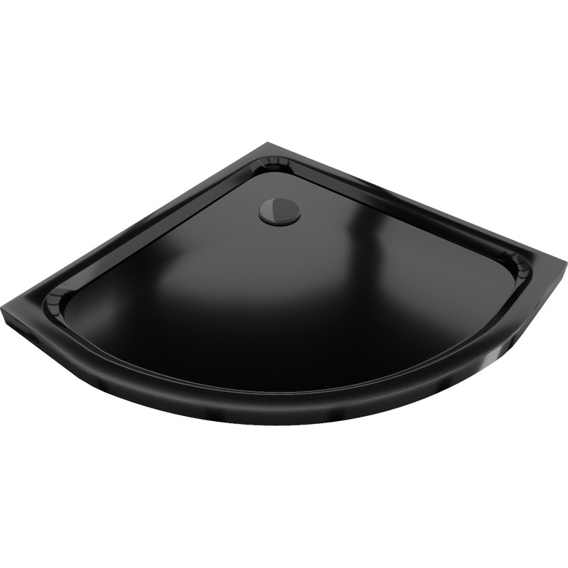 Mexen Flat poolringikujuline dušialus slim 70 x 70 cm, must, sifoon must - 41707070B